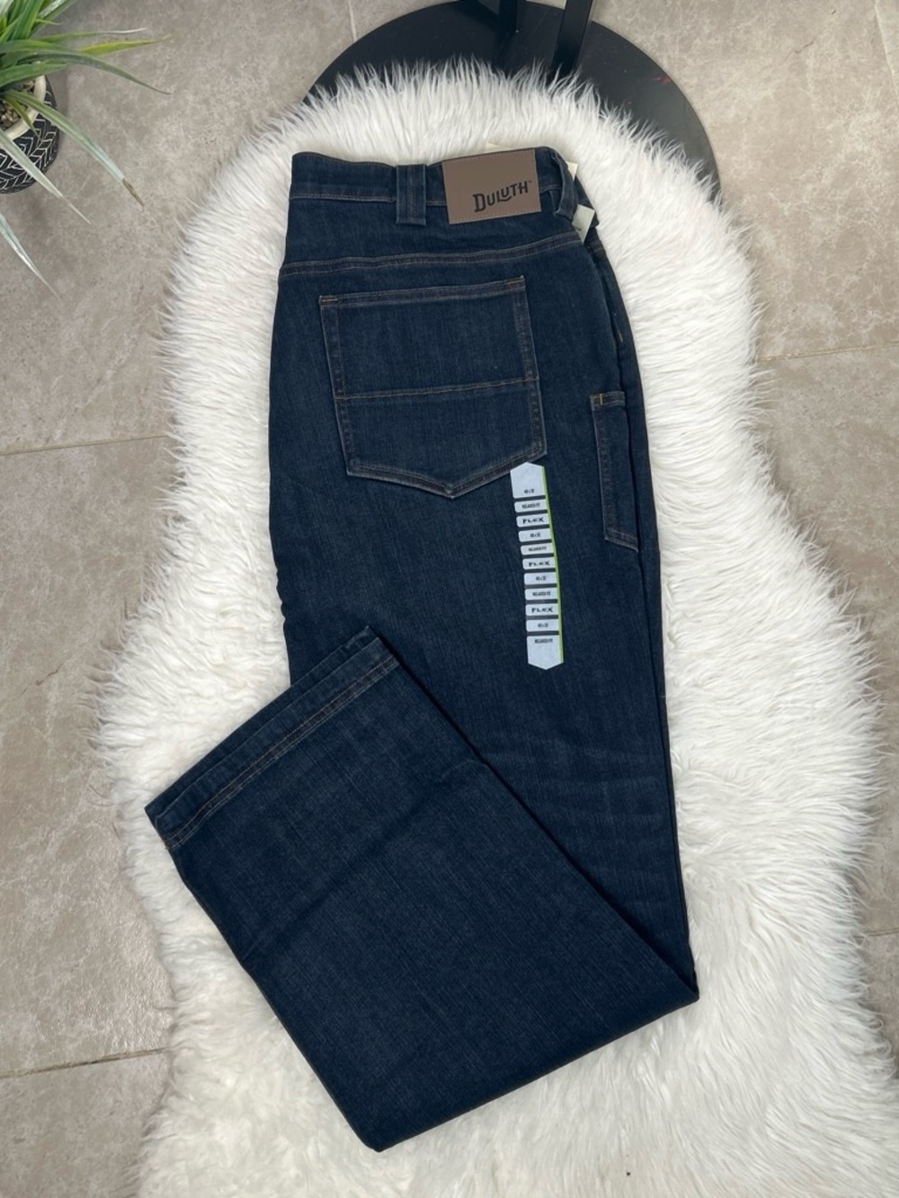 DULUTH Size 40x32 Dark Blue Men's Jeans - Classic Straight Fit